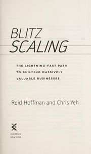 Blitzscaling by Reid Hoffman