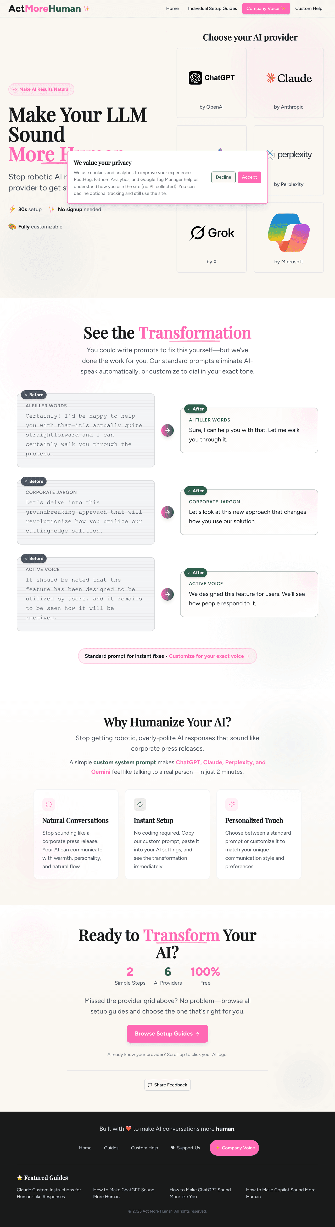 Act More Human screenshot
