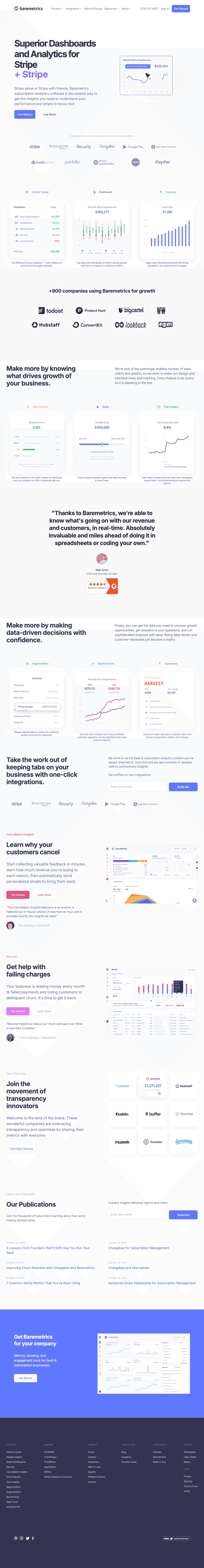 Baremetrics screenshot
