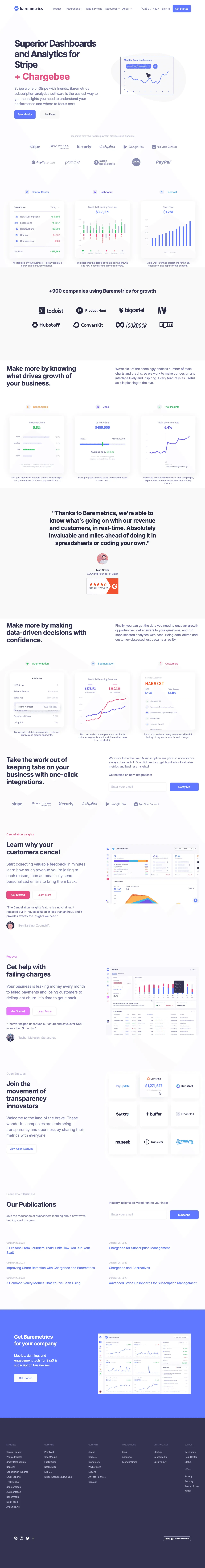 Baremetrics screenshot 2