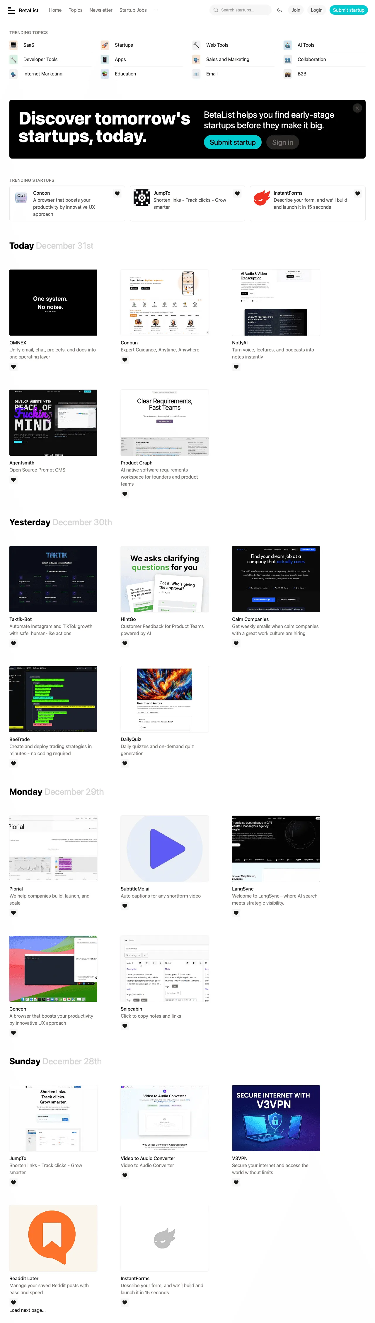 BetaList screenshot