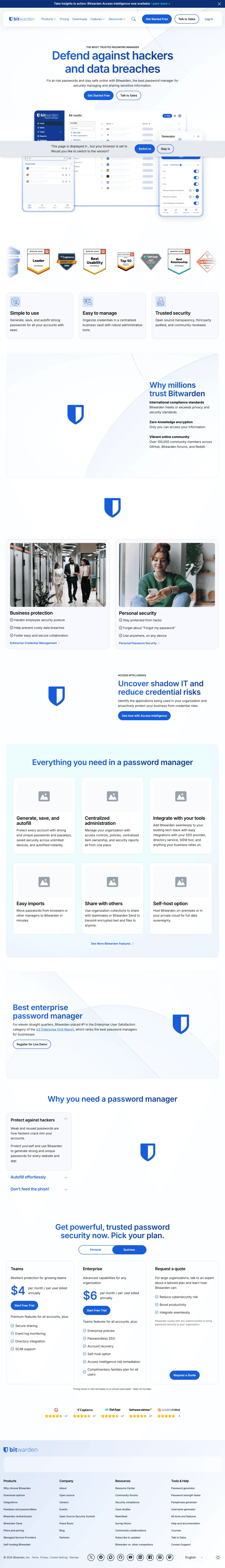 Bitwarden screenshot