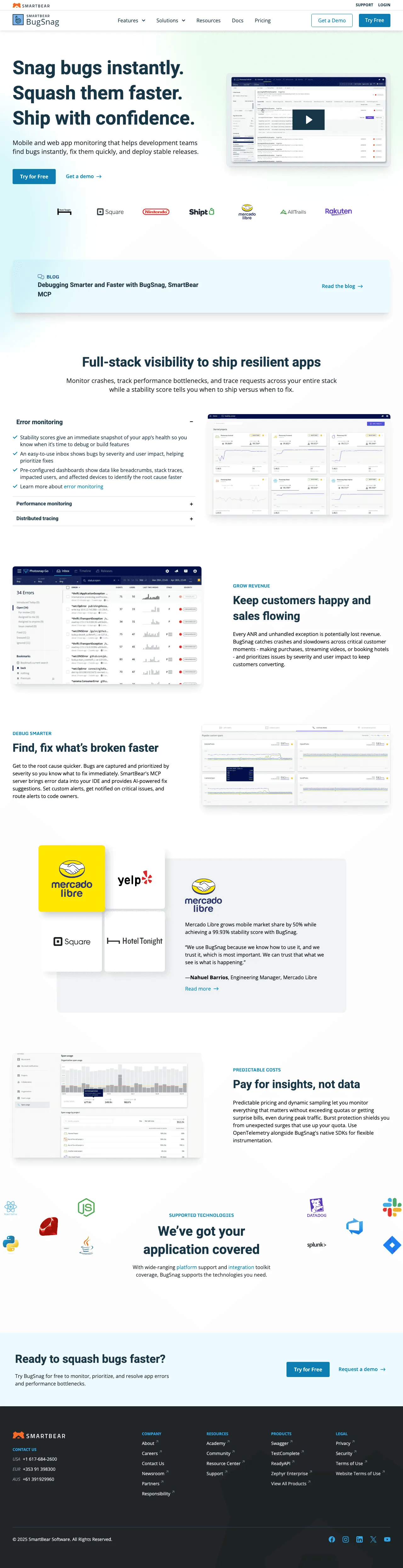 Bugsnag screenshot 2