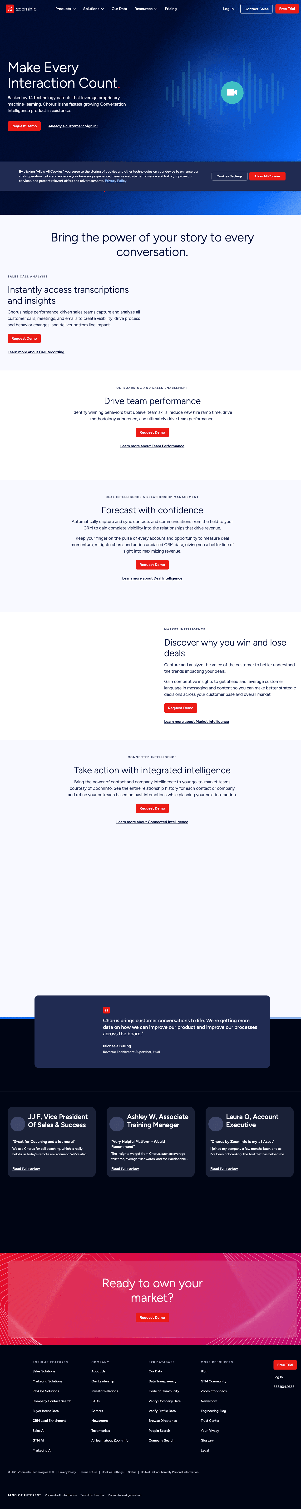 Chorus (ZoomInfo) screenshot 2