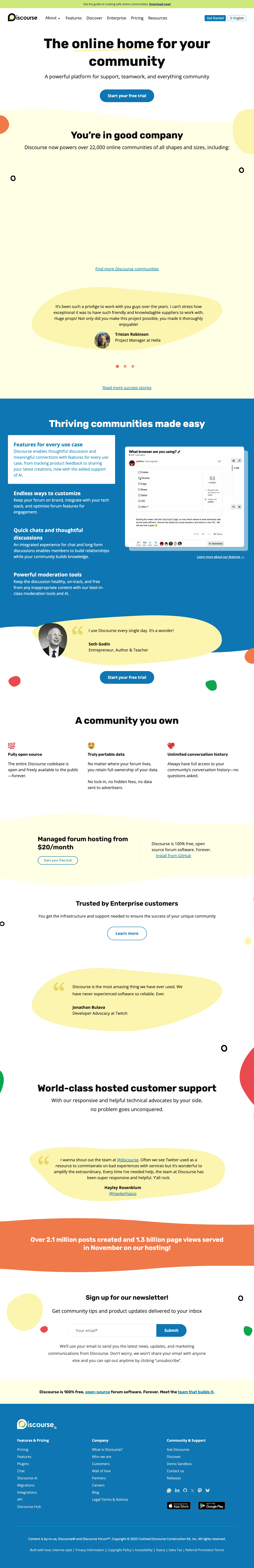 Discourse screenshot 2