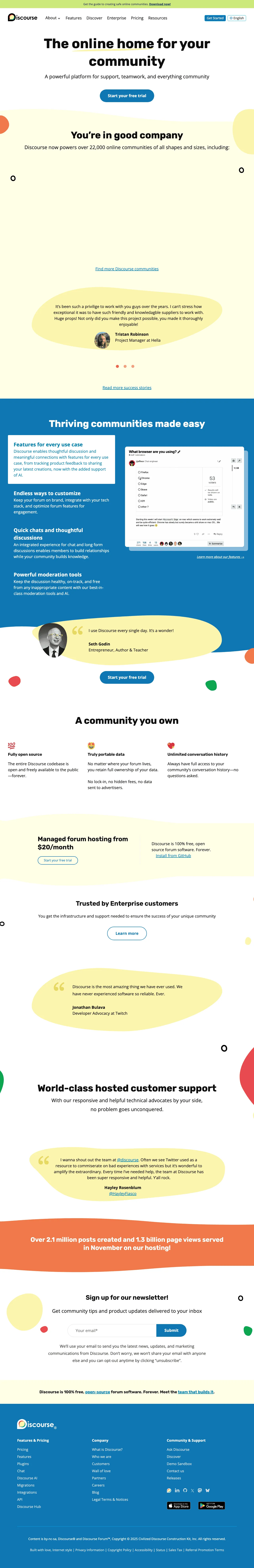 Discourse screenshot 2