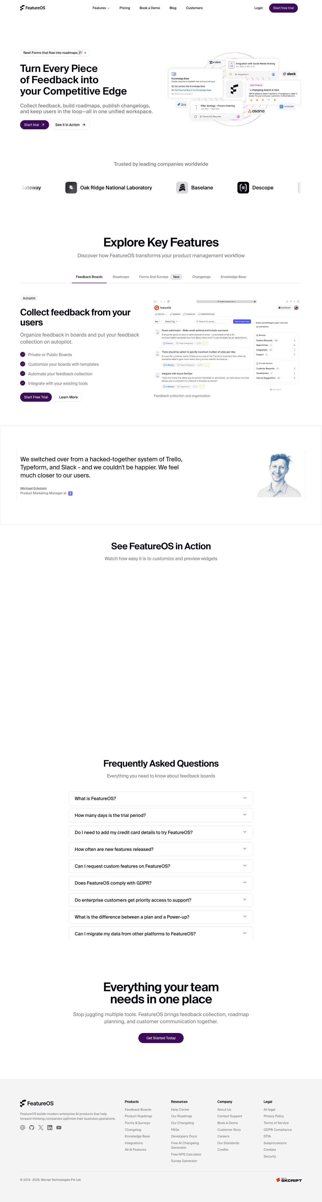 FeatureOS screenshot