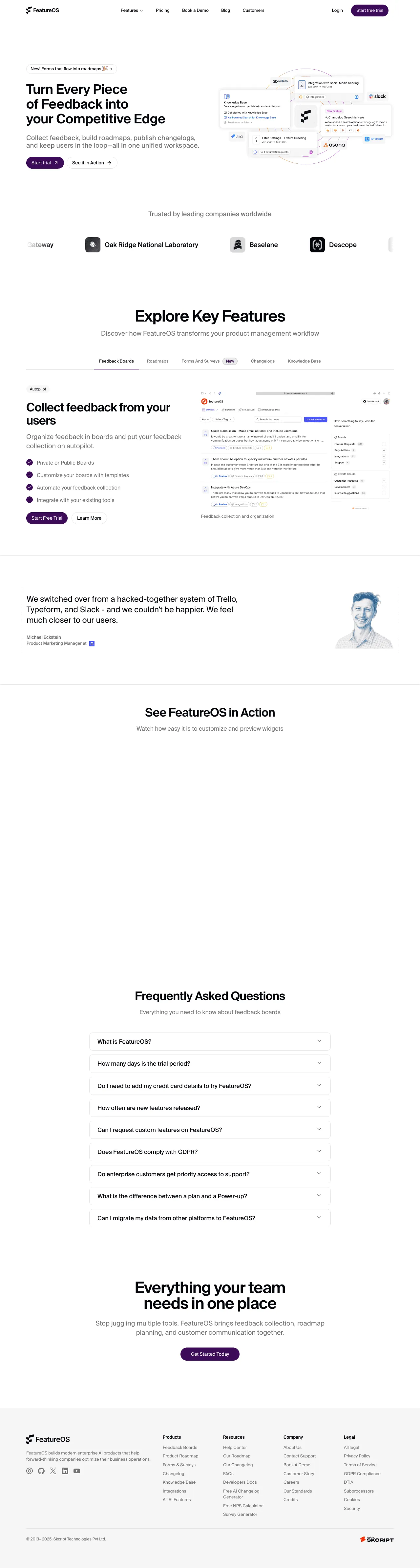 FeatureOS screenshot