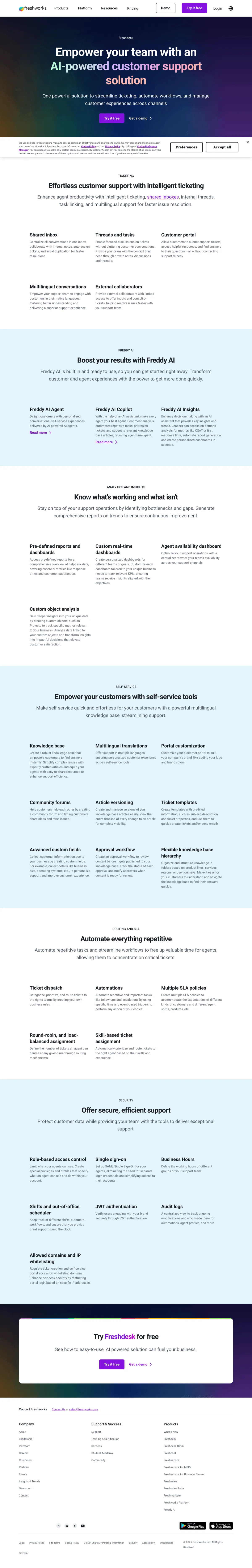 Freshdesk screenshot