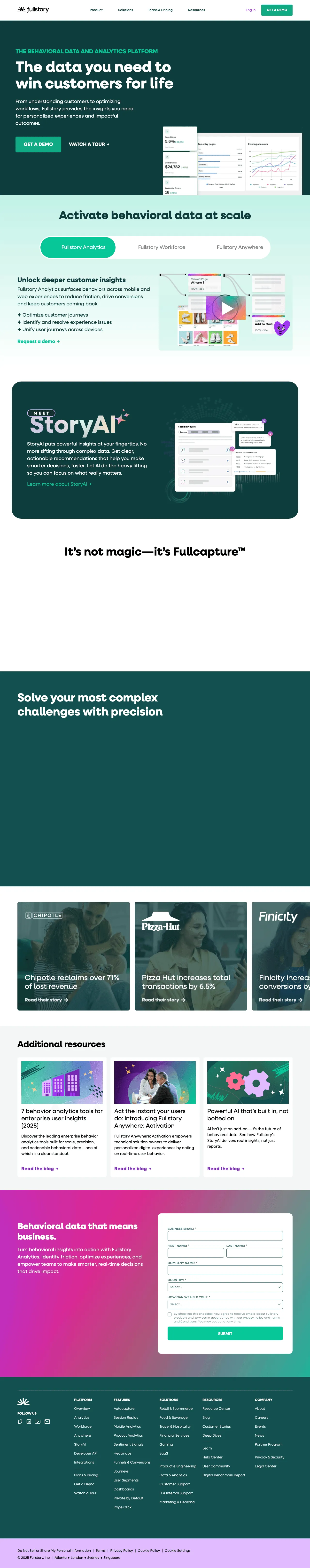 FullStory screenshot