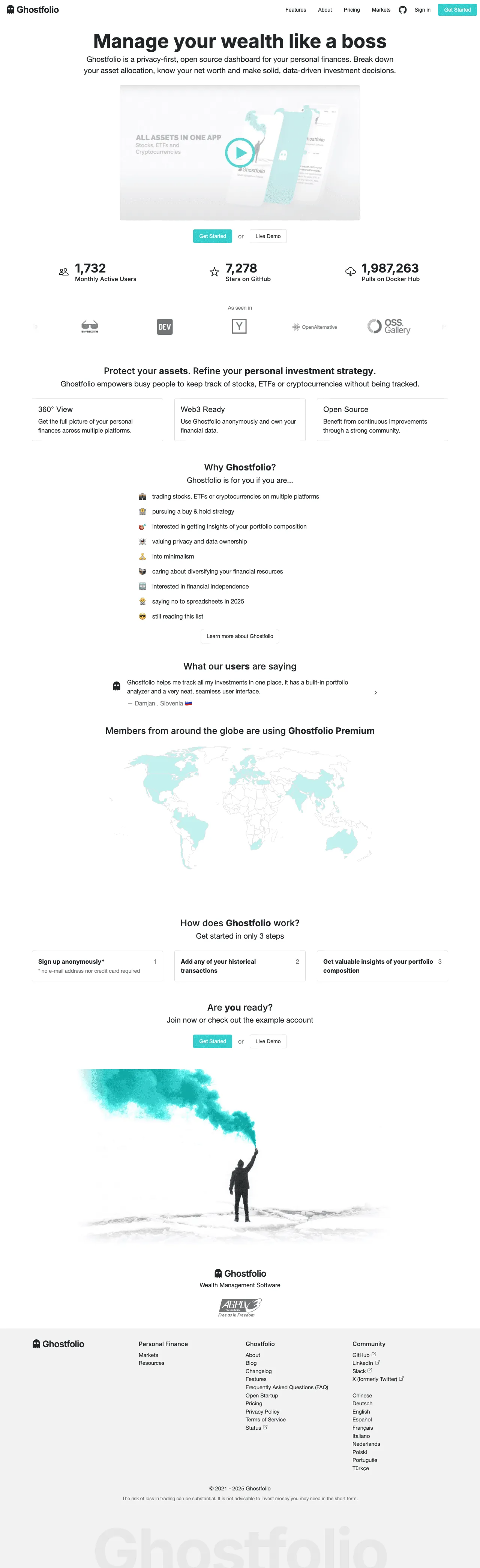 Ghostfolio screenshot 1