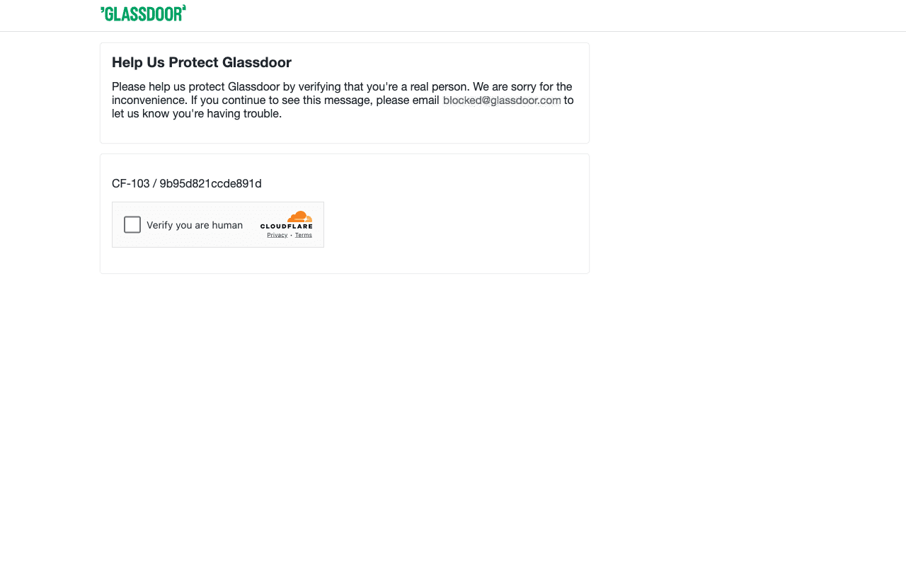 Glassdoor screenshot