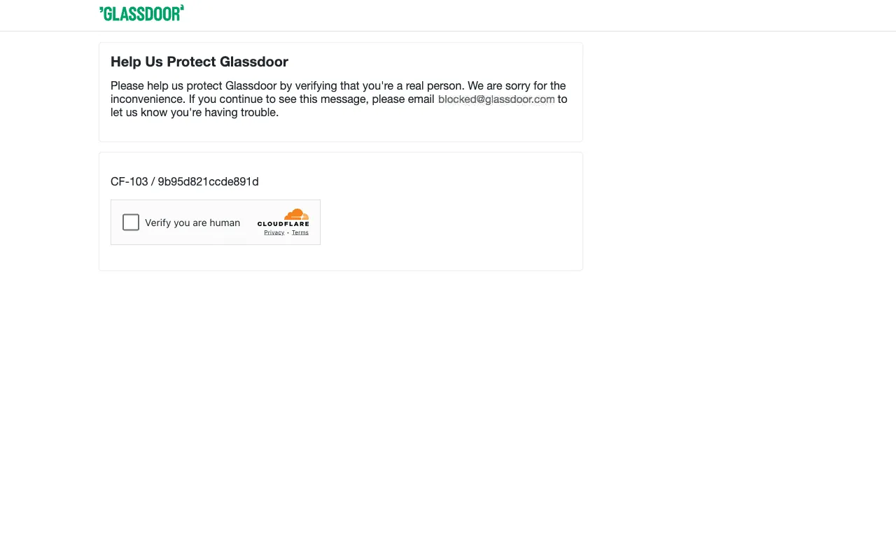 Glassdoor screenshot
