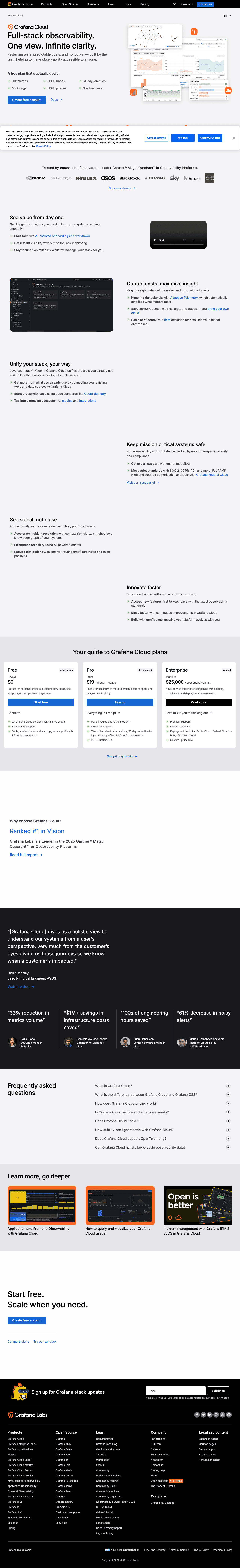 Grafana Cloud screenshot