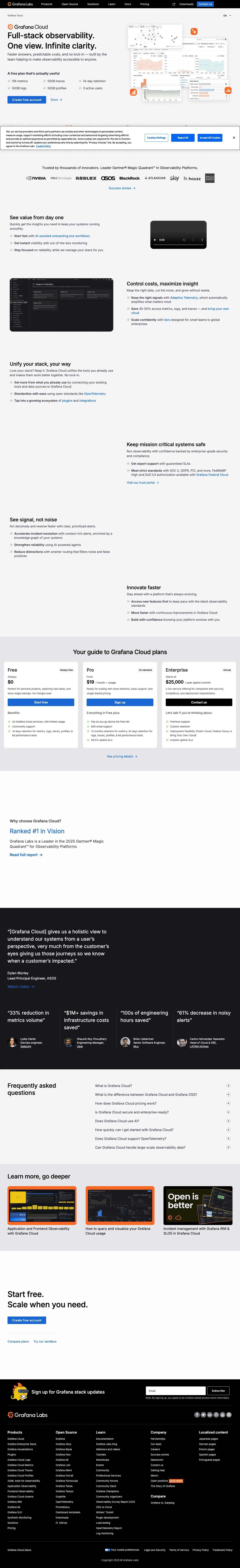 Grafana Cloud screenshot