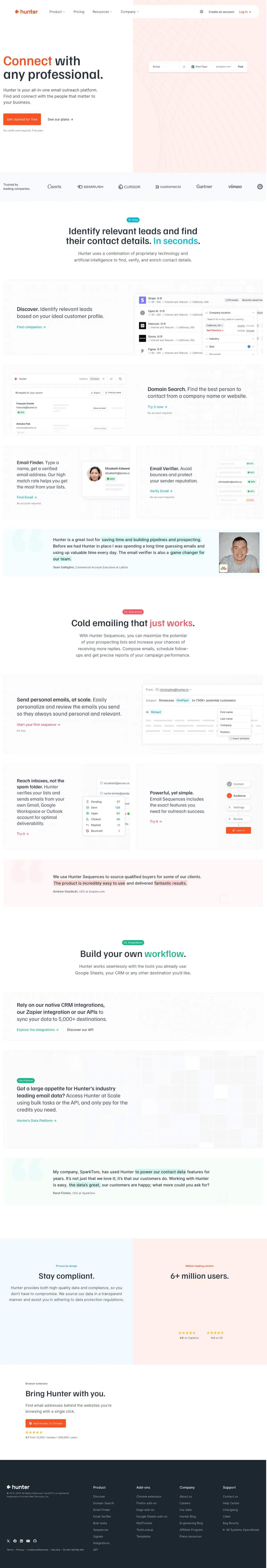 Hunter.io screenshot