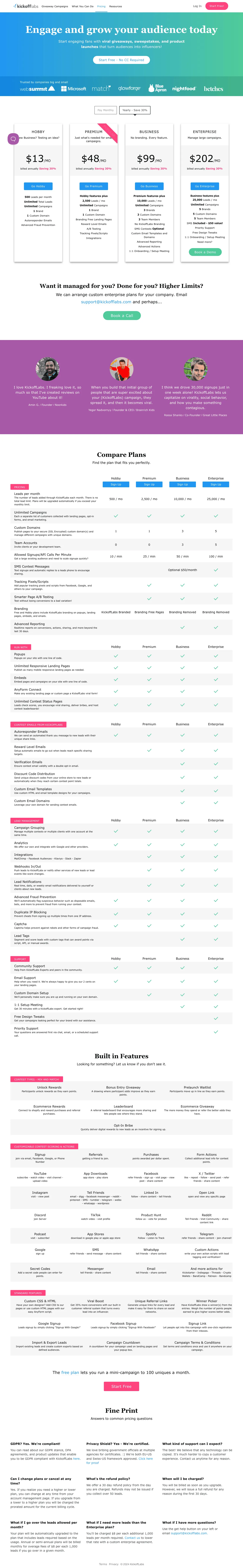 KickoffLabs screenshot 3