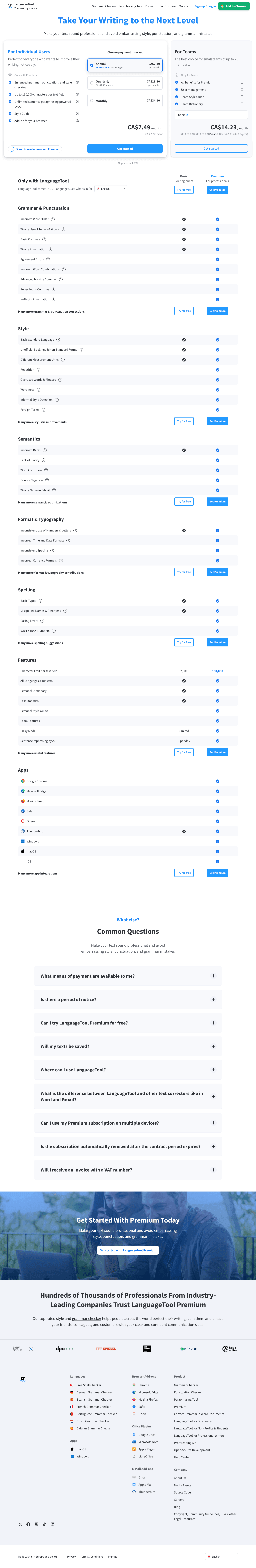 LanguageTool screenshot 2