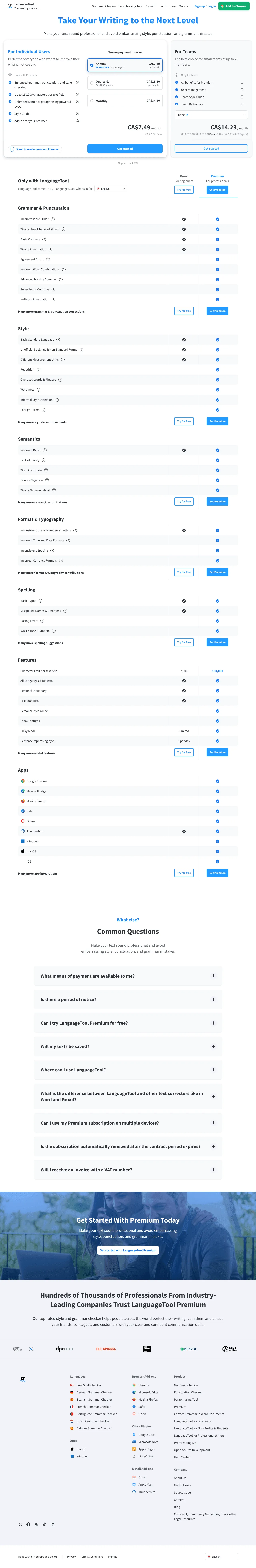 LanguageTool screenshot 2