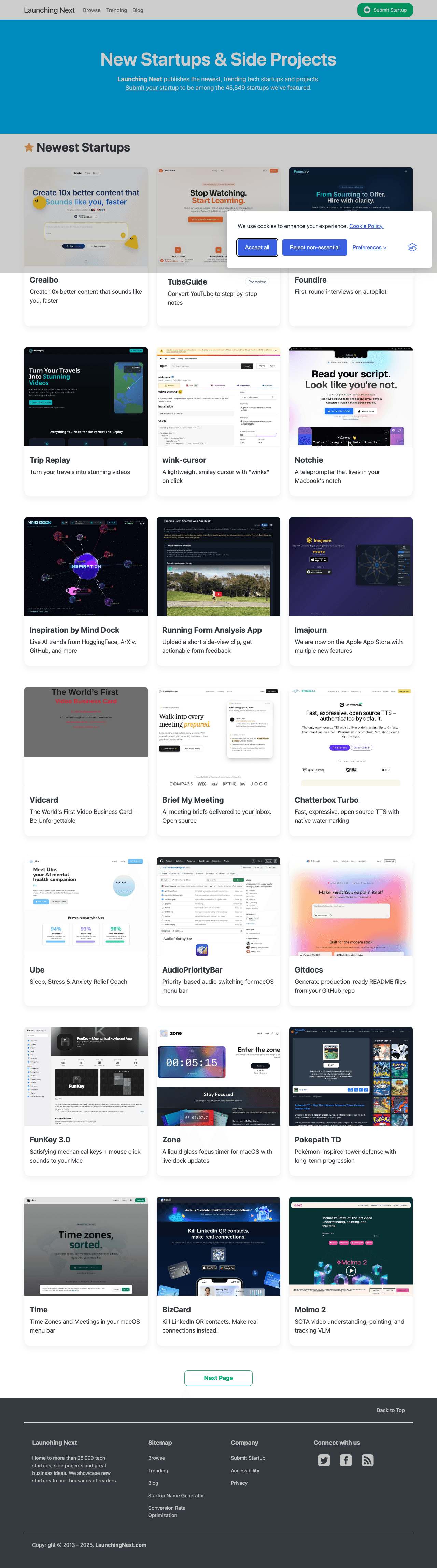 Launching Next screenshot