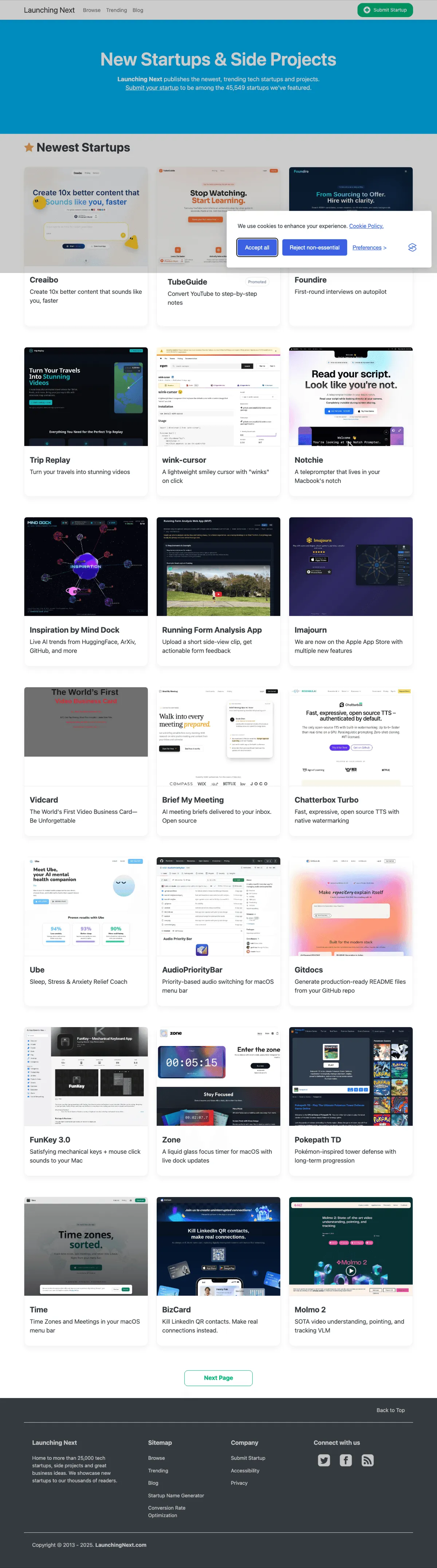 Launching Next screenshot