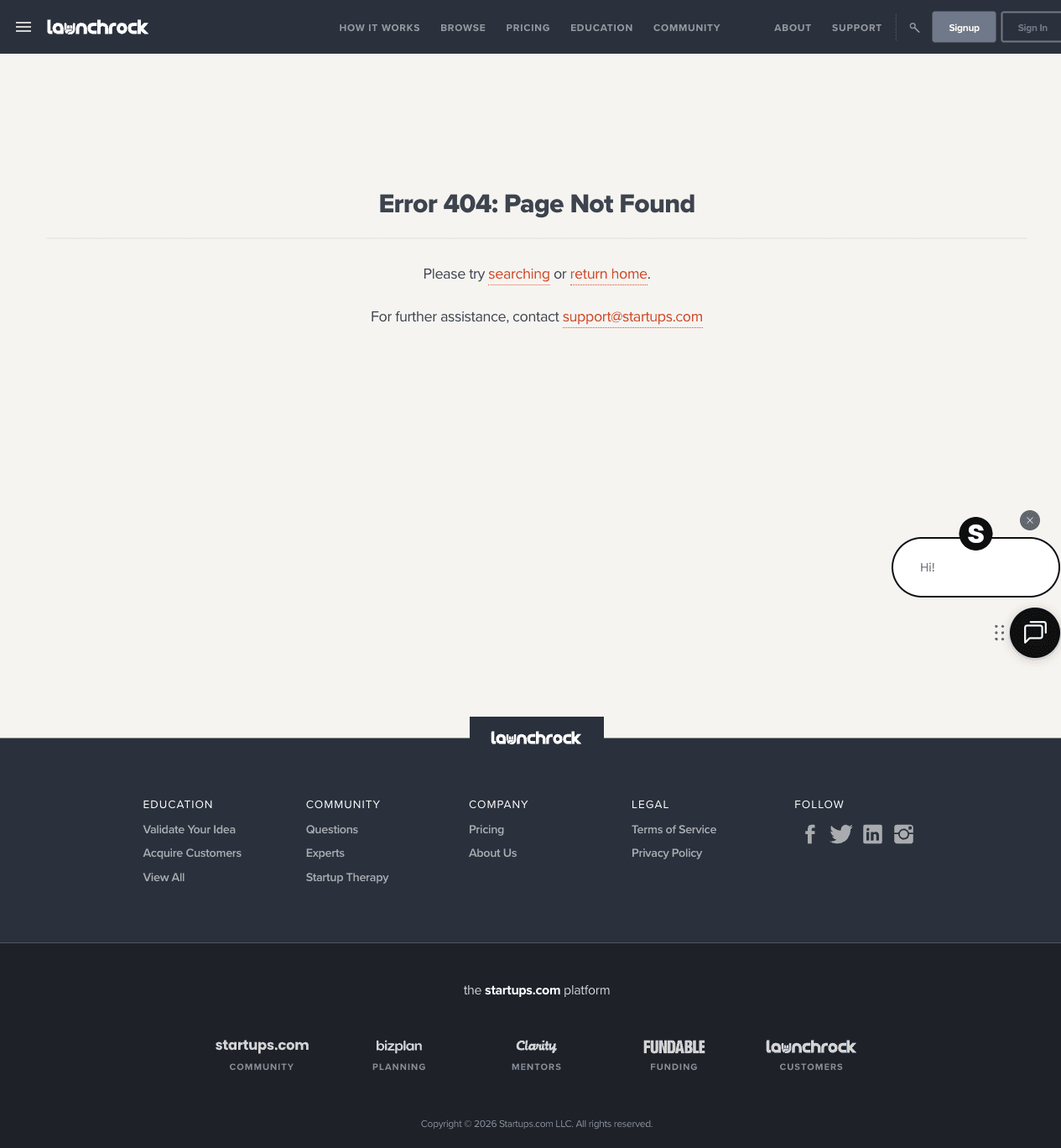 Launchrock screenshot