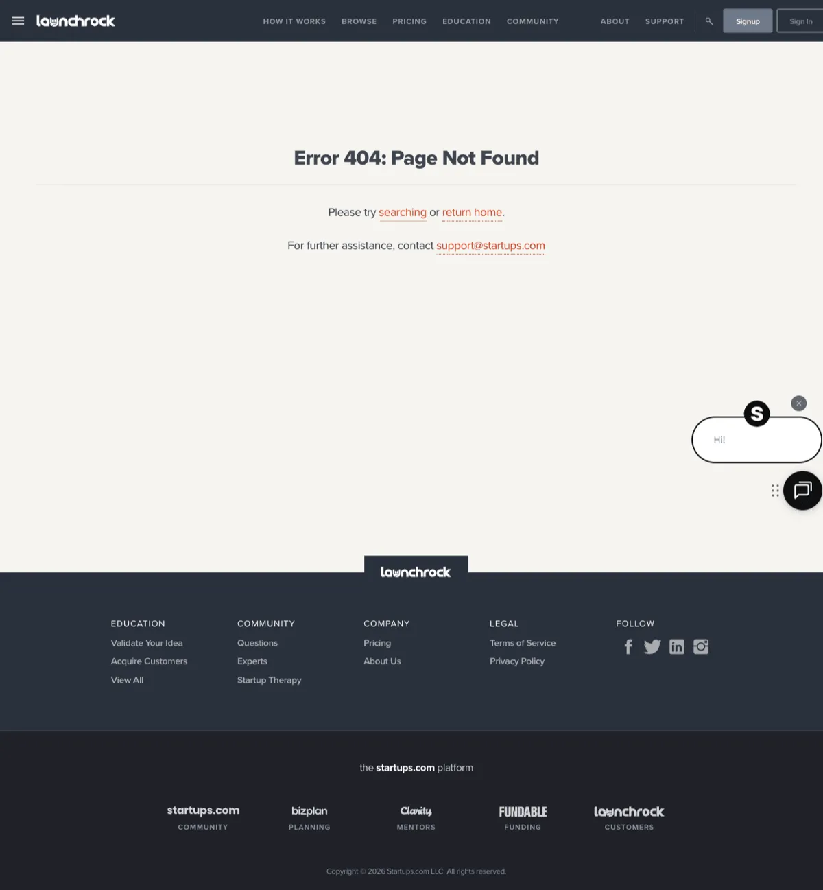 Launchrock screenshot