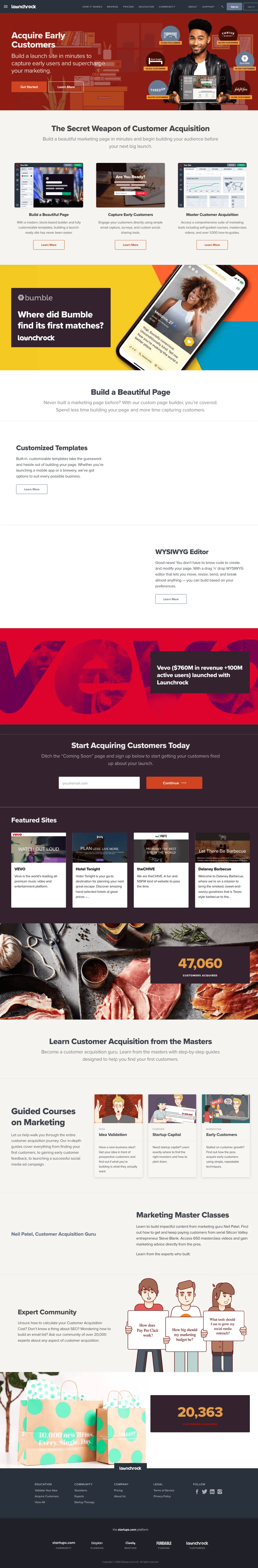 Launchrock screenshot 2