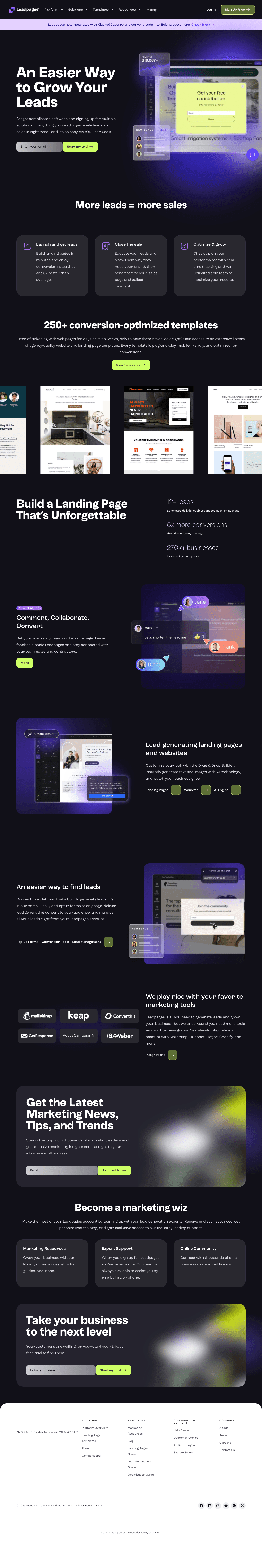 Leadpages screenshot