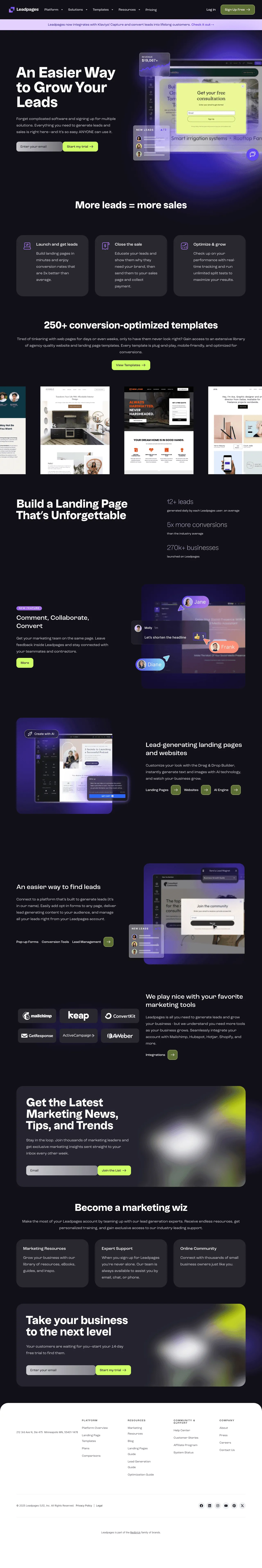 Leadpages screenshot