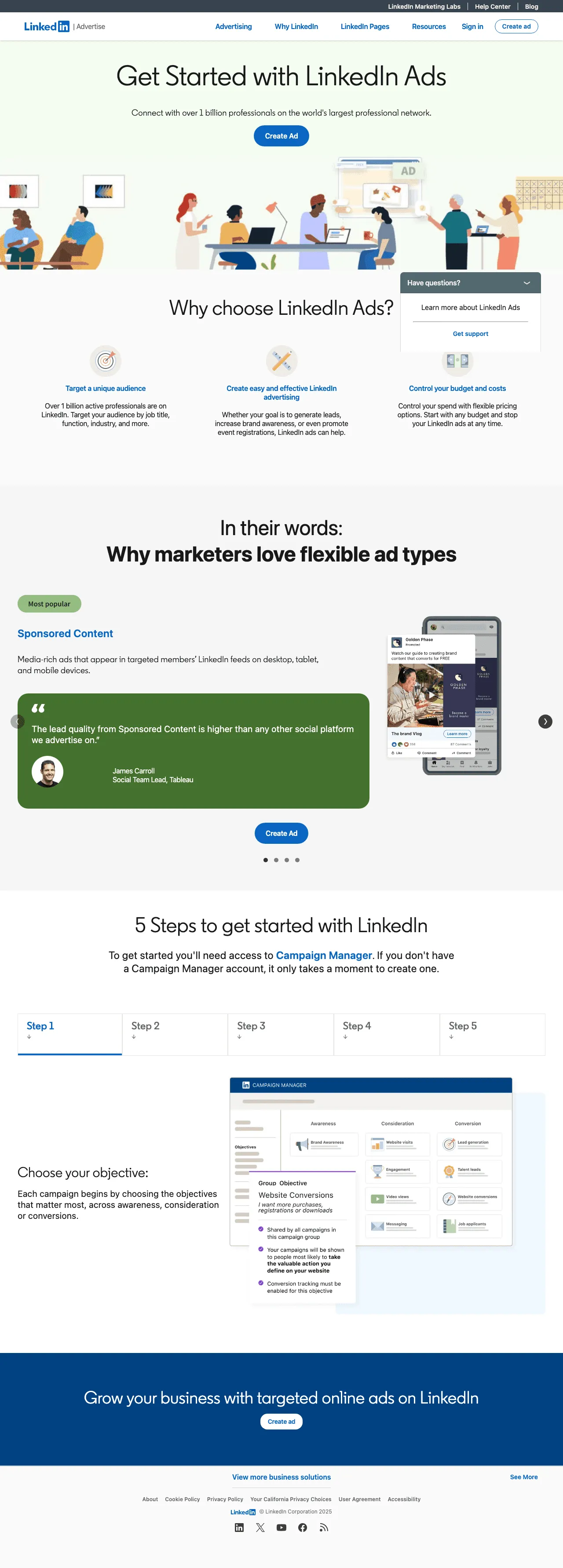 LinkedIn Ads screenshot