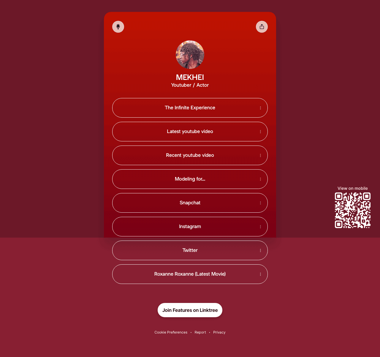 Linktree screenshot 2