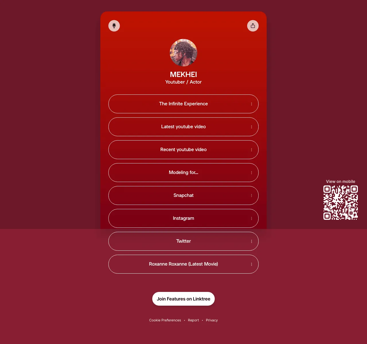 Linktree screenshot 2