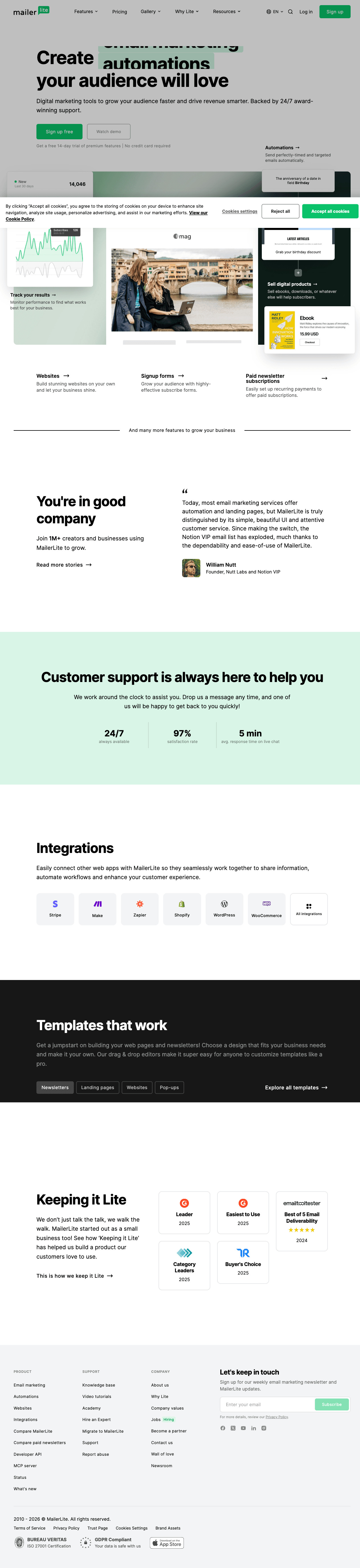 MailerLite screenshot 2