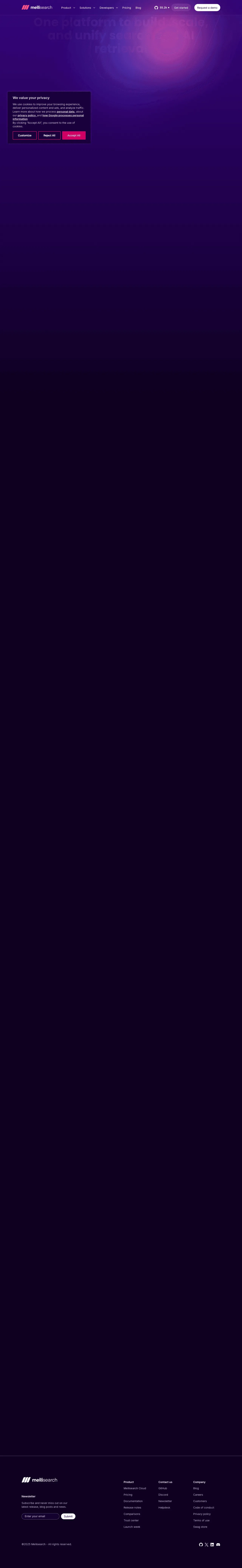 Meilisearch screenshot