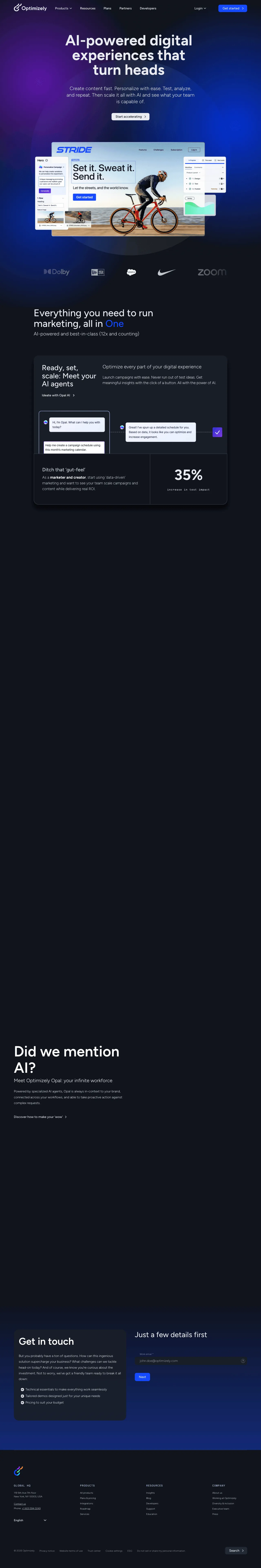 Optimizely screenshot