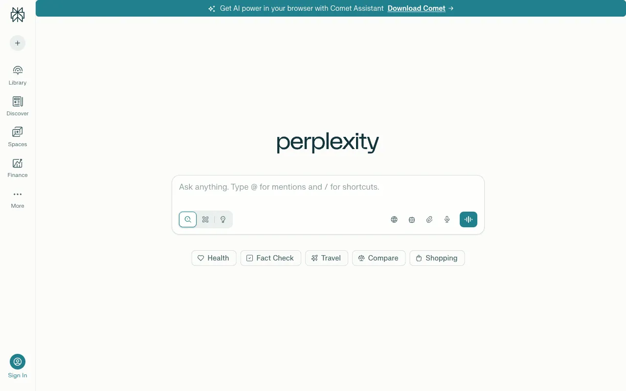 Perplexity screenshot 2
