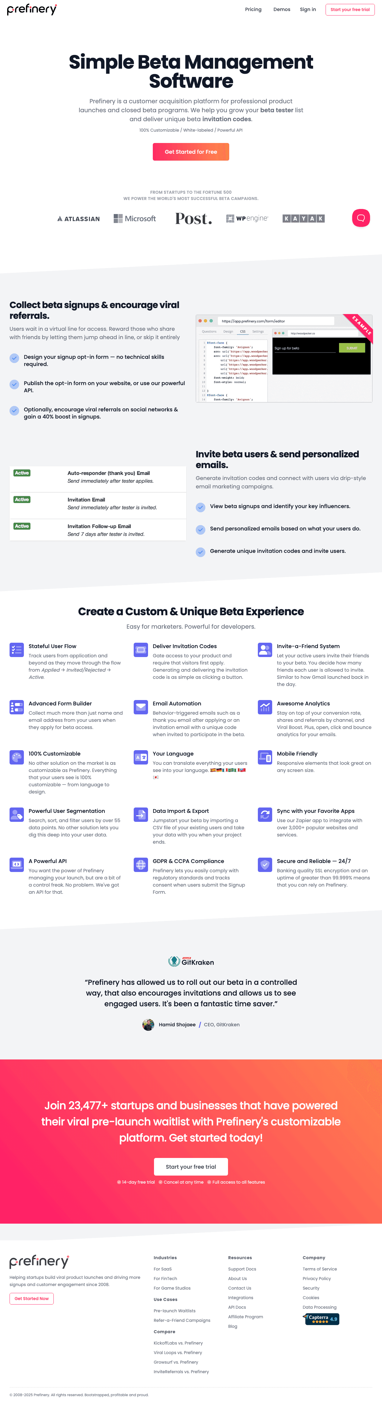 Prefinery screenshot 1