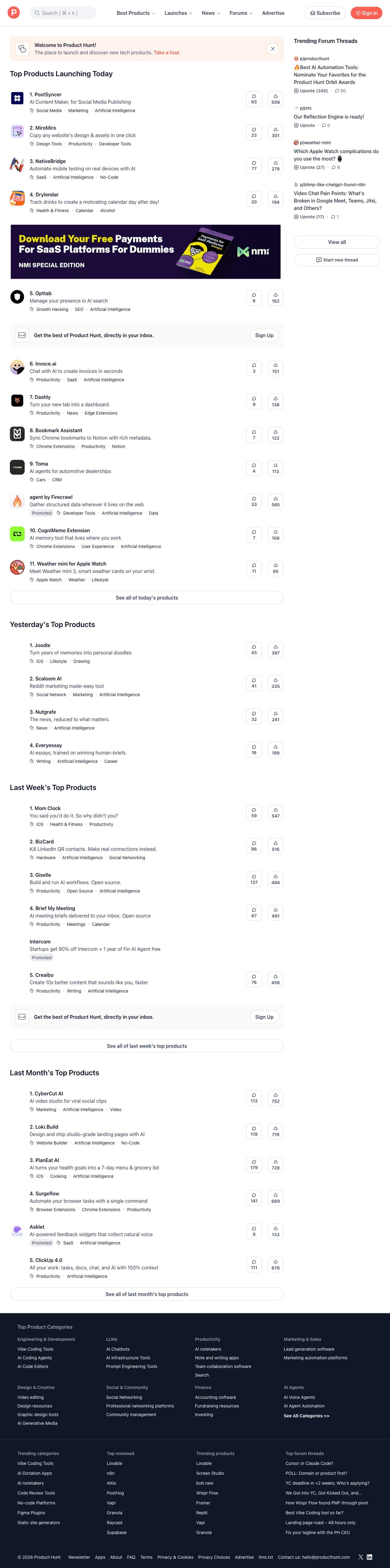 Product Hunt screenshot 2