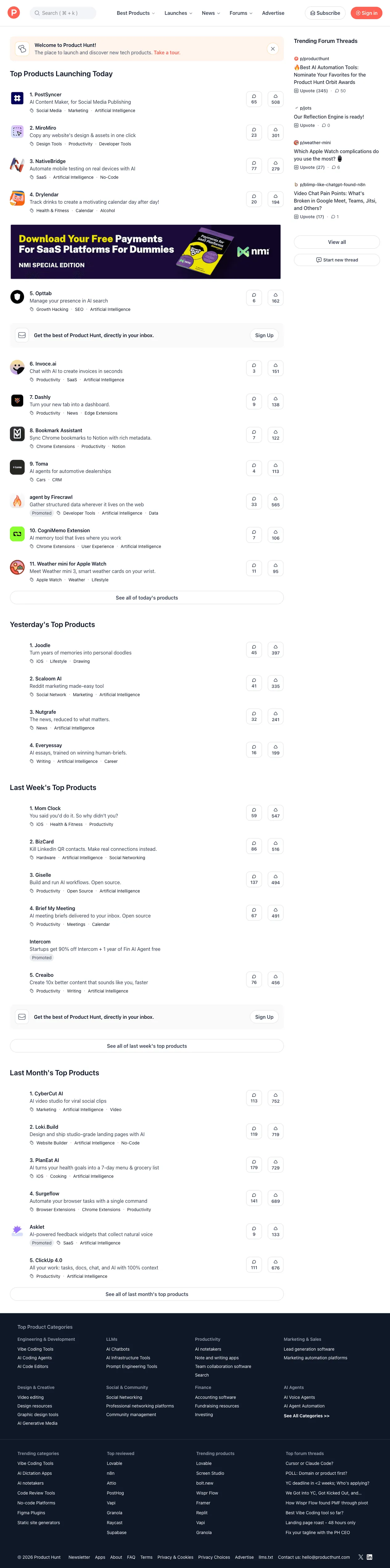 Product Hunt screenshot 2