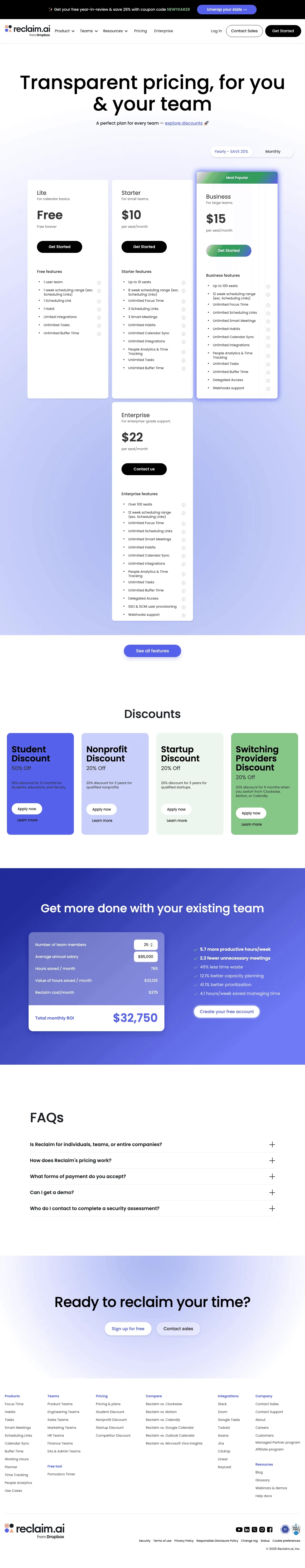 Reclaim.ai screenshot