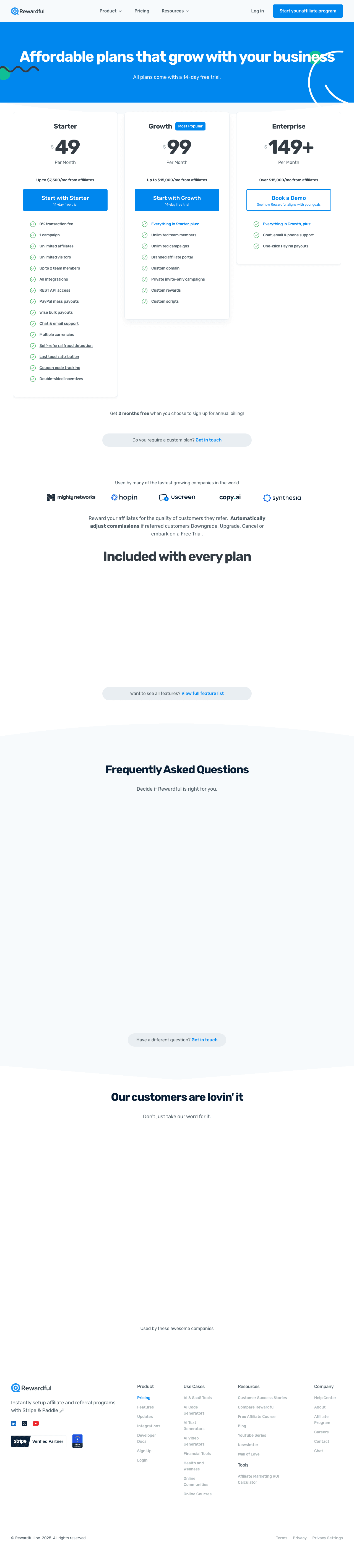 Rewardful screenshot 2