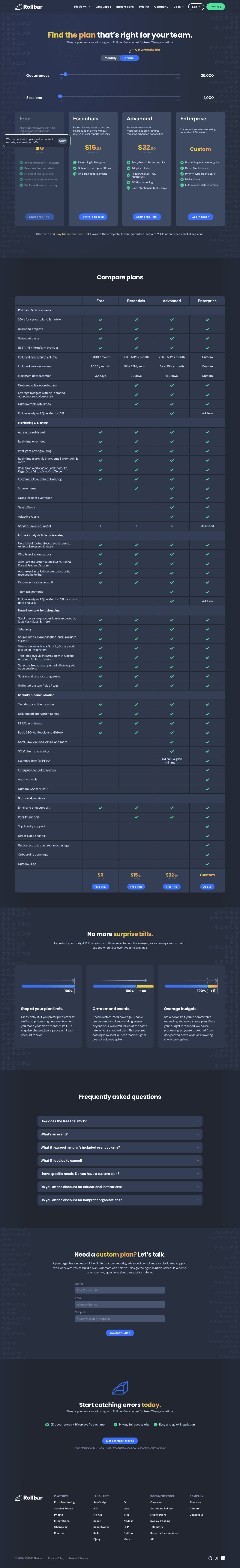 Rollbar screenshot 3