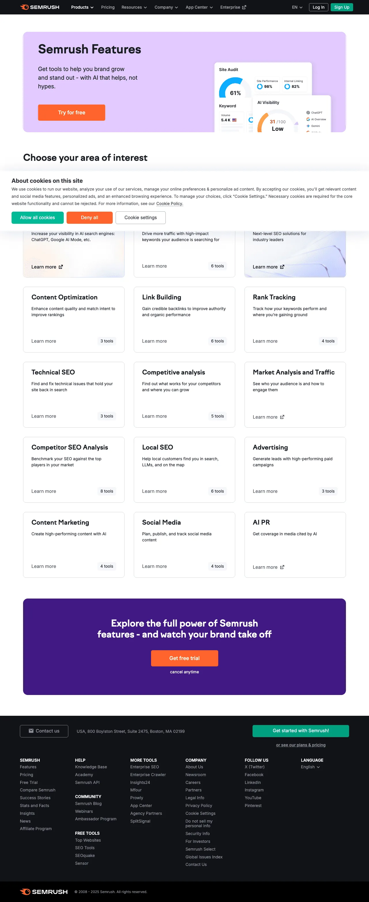 Semrush screenshot 2