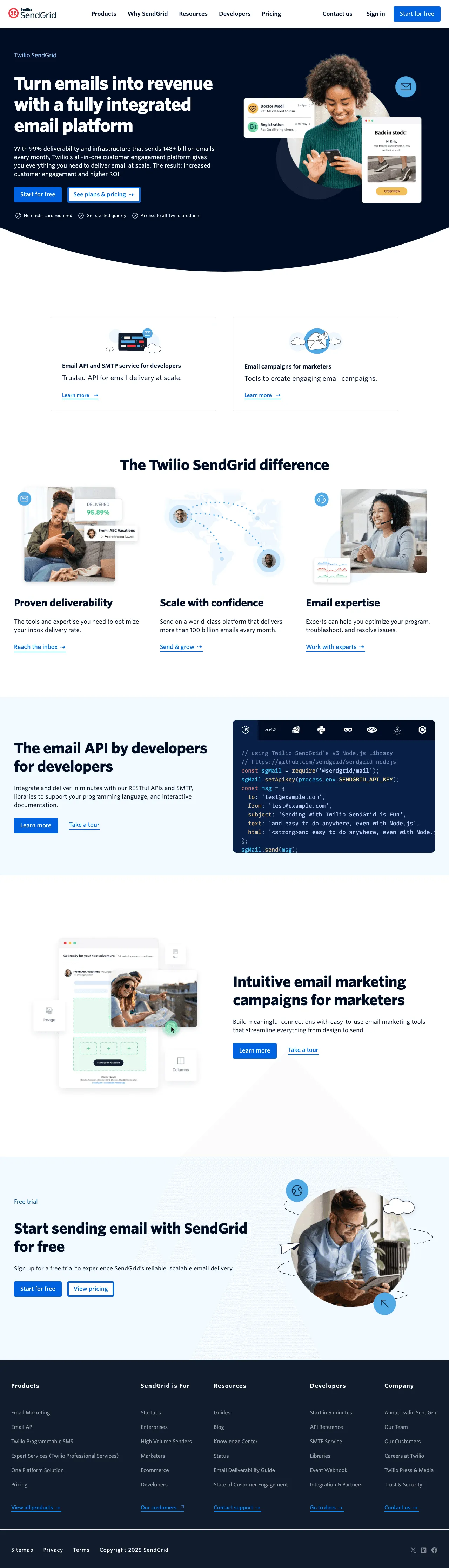 SendGrid screenshot 2