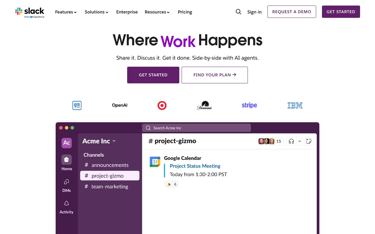 Slack screenshot