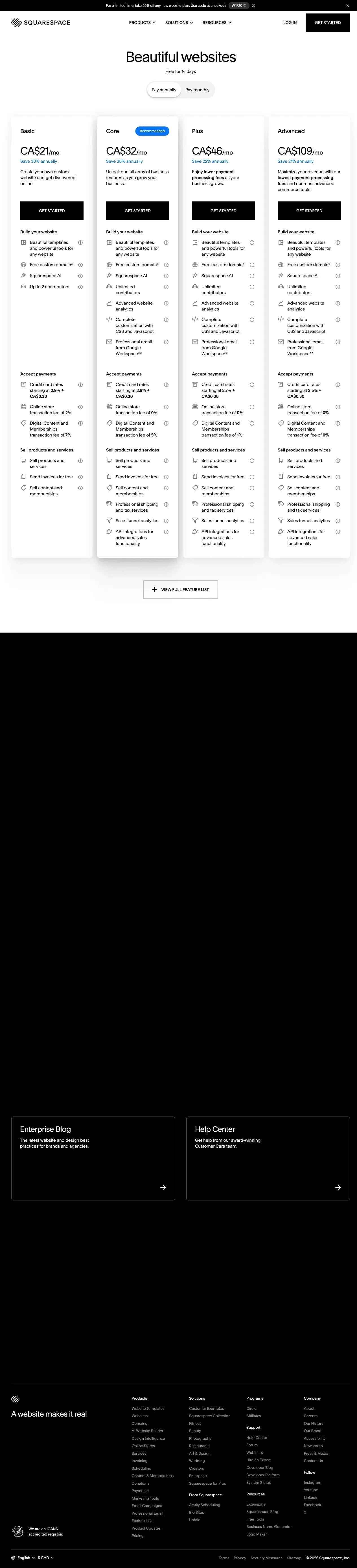 Squarespace screenshot 3