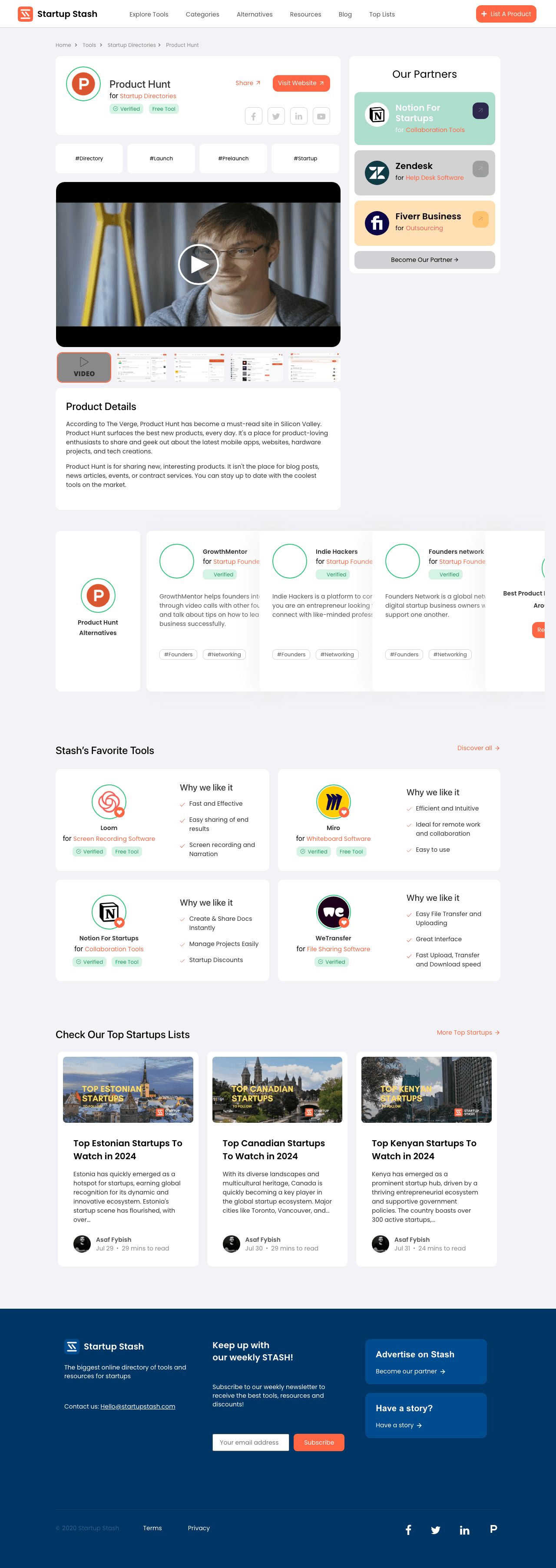 StartupStash screenshot