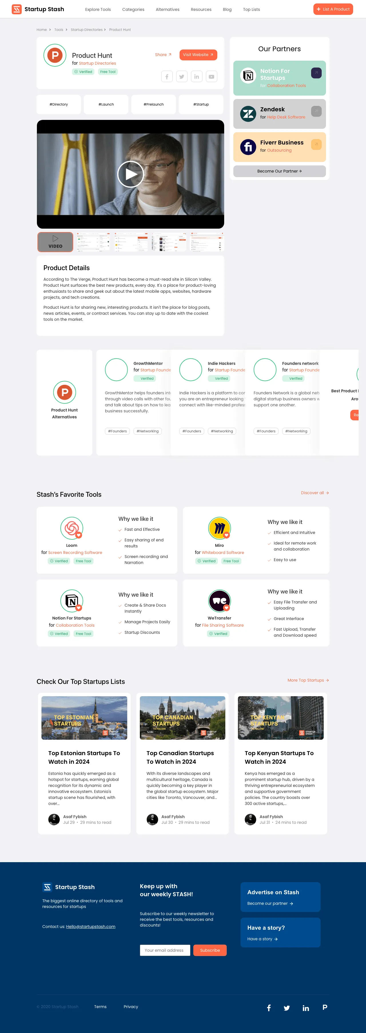 StartupStash screenshot