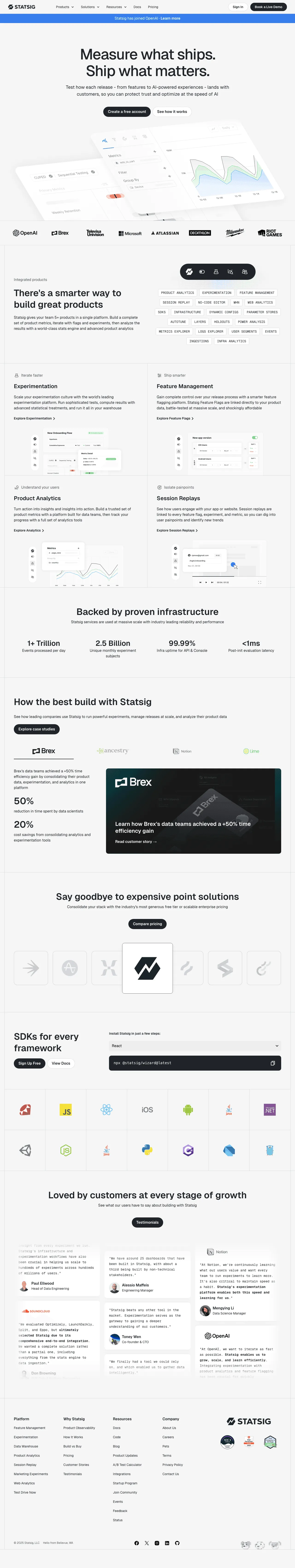 Statsig screenshot 2